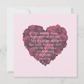 Carte Anniversaire Moderne Coeur Rose Romantique Citatio (Devant)