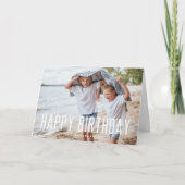 Carte Anniversaire moderne | Fun Photo Lovely Stylish Cu (Devant)