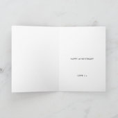 Carte Anniversaire moderne | Photo minimaliste élégante (Intérieur)