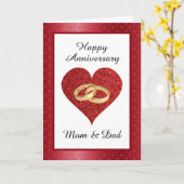 Carte Anniversaire Mon & Papa (Fleur jaune)