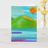 Carte Anniversaire Montagne avec message (Fleur jaune)