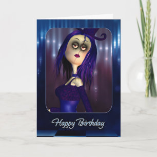 Carte Anniversaire - Moonis mignonne Rag Doll Goth