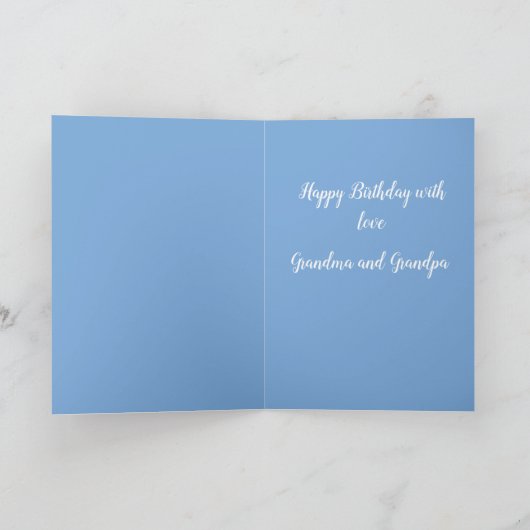 Carte Anniversaire Moose Whimsical bleu (Intérieur)