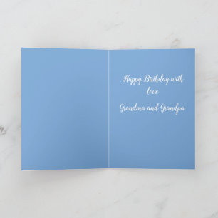 Carte Anniversaire Moose Whimsical bleu 