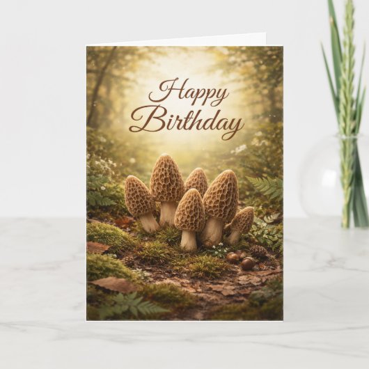 Carte Anniversaire Morel de la forêt (Devant)