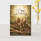 Carte Anniversaire Morel de la forêt (Fleur jaune)