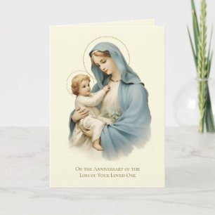 Carte Anniversaire Mort aimée One Mary Jesus