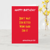 Carte anniversaire motivant de petite-fille (Fleur jaune)