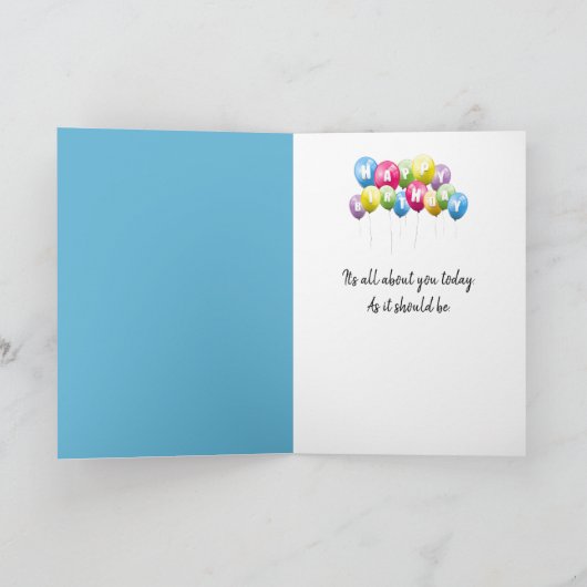 Carte Anniversaire Mouette mangeant un cône de crème gla (Intérieur)