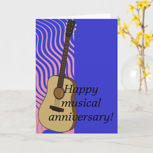 Carte Anniversaire musical (Fleur jaune)