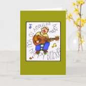 Carte "anniversaire musical " (Fleur jaune)