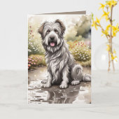 Carte Anniversaire Mutt Dans Une Boue (Fleur jaune)