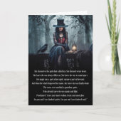 Carte Anniversaire mystique avec Corbeau gothique Wicca (Devant)