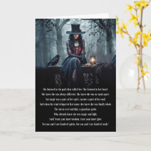 Carte Anniversaire Mystique Magique Corbeau et Femme