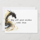 Carte Anniversaire mythique du dragon aquarelle (Dos)