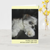 Carte Anniversaire - ne vous foutez pas ! (Fleur jaune)