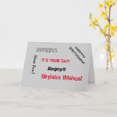 Carte Anniversaire, Nephew, des mots pour un père. (Fleur jaune)