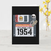Carte Anniversaire nerd 1954 (Fleur jaune)