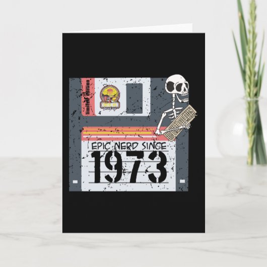 Carte Anniversaire nerd 1973 (Devant)