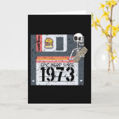 Carte Anniversaire nerd 1973 (Fleur jaune)