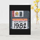 Carte Anniversaire nerd 1982 (Fleur jaune)