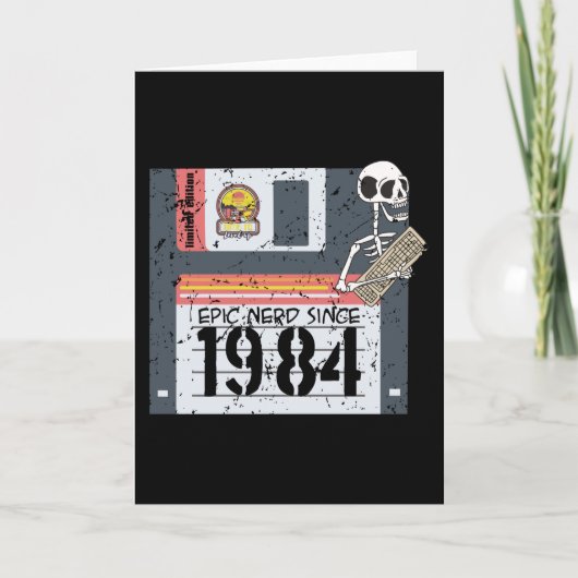 Carte Anniversaire nerd 1984 (Devant)