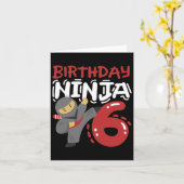 Carte Anniversaire Ninja 6 ans Karate Enfants 6e anniver (Fleur jaune)