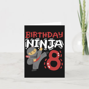 Carte Anniversaire Ninja 8 Anniversaire Karaté Enfants 8