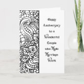 Carte Anniversaire Noir & Blanc (Devant)