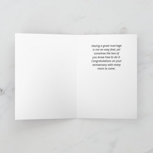 Carte Anniversaire Noir & Blanc (Intérieur)