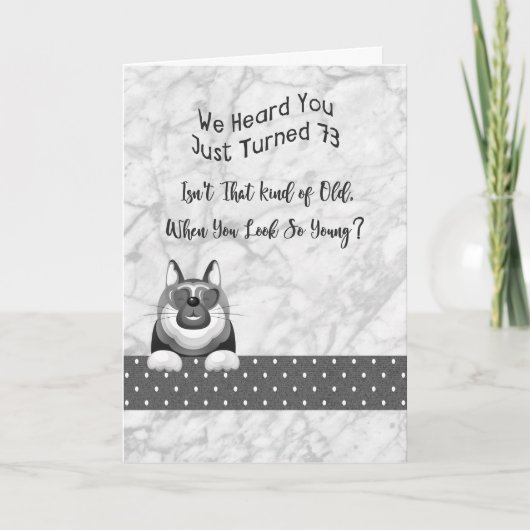 Carte Anniversaire noir & blanc pour 73 ans Homme (Devant)