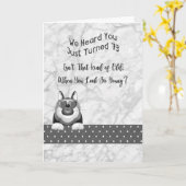 Carte Anniversaire noir & blanc pour 73 ans Homme (Fleur jaune)