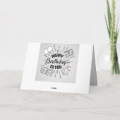 Carte Anniversaire noir et blanc (Dos)