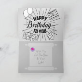 Carte Anniversaire noir et blanc (Intérieur)