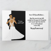 Carte Anniversaire noir et blanc des couples afro-améric (Intérieur)