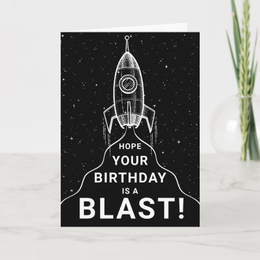 Carte Anniversaire noir et blanc Retro (Devant)