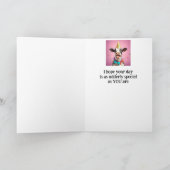 Carte Anniversaire Nom personnalisé Fun Vache animal (Intérieur)