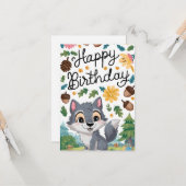 Carte Anniversaire numérique de Joty Woods Wolf (Devant/Arrière en situation)