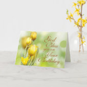 Carte Anniversaire, Numéros 6:24-26, Seigneur Vous Bénit (Fleur jaune)