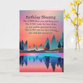 Carte Anniversaire numéros de bénédiction 6:24 Le Seigne (Fleur jaune)