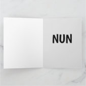 CARTE ANNIVERSAIRE NUN NUNS FUNNY GREETING CARD (Intérieur)