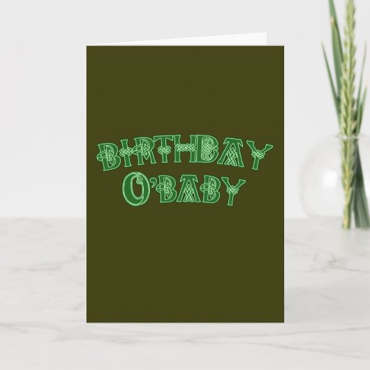 Carte Anniversaire O'Baby St. Patrick's Day Tshirts (Devant)