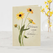 Carte Anniversaire observé noir de 2707 Susan (Fleur jaune)