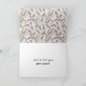 Carte Anniversaire Obtenir de vieilles fleurs de lavande (Intérieur)