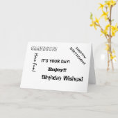 Carte Anniversaire, oncle, des mots pour un petit-fils. (Fleur jaune)