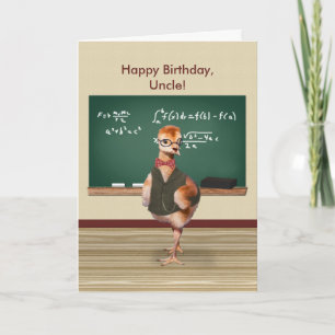 Carte Anniversaire, oncle, oiseau de bébé drôle,
