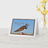 Carte Anniversaire, Oncle, Ruddy Turnstone Bird (Fleur jaune)