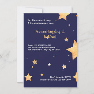 Carte Anniversaire or moderne