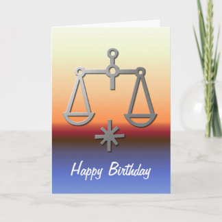 Carte Anniversaire orange de lever de soleil de signe