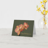 Carte Anniversaire Orchidée (Fleur jaune)